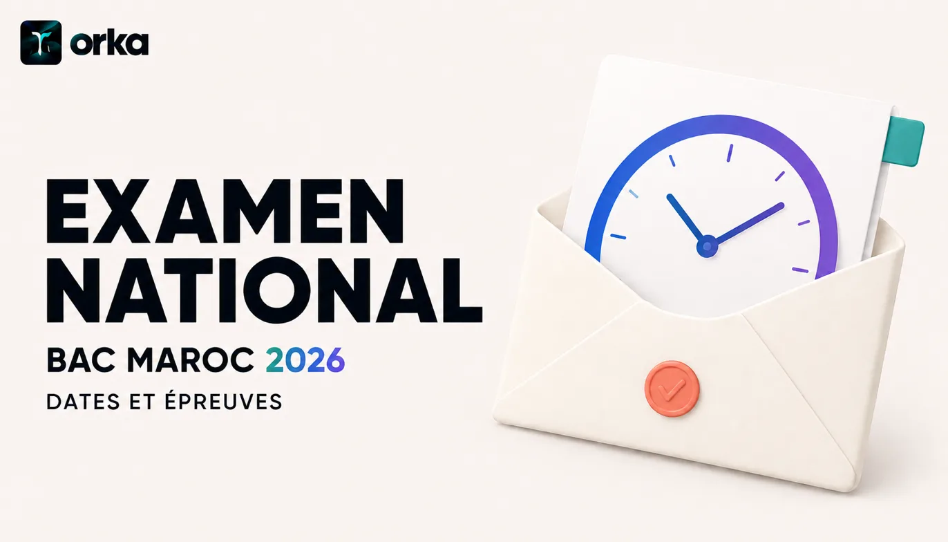 Illustration abstraite pour l'article « Examen National Bac Maroc 2026 : Dates et Épreuves » — a minimal calendar and timeline element.