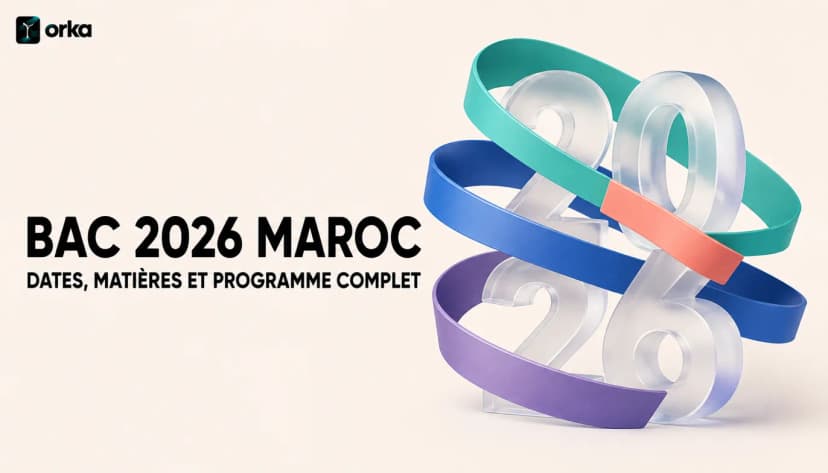 Illustration abstraite pour l'article « Bac 2026 Maroc : Dates, Matières et Programme Complet » — a minimal calendar and timeline element.