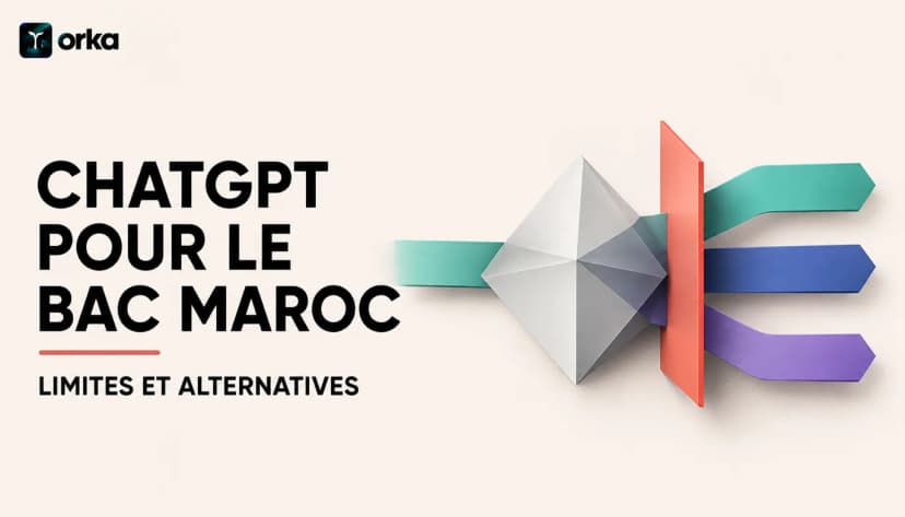 Illustration abstraite pour l'article « ChatGPT pour le Bac Maroc : Limites et Alternatives » — a minimal mathematical function graph.