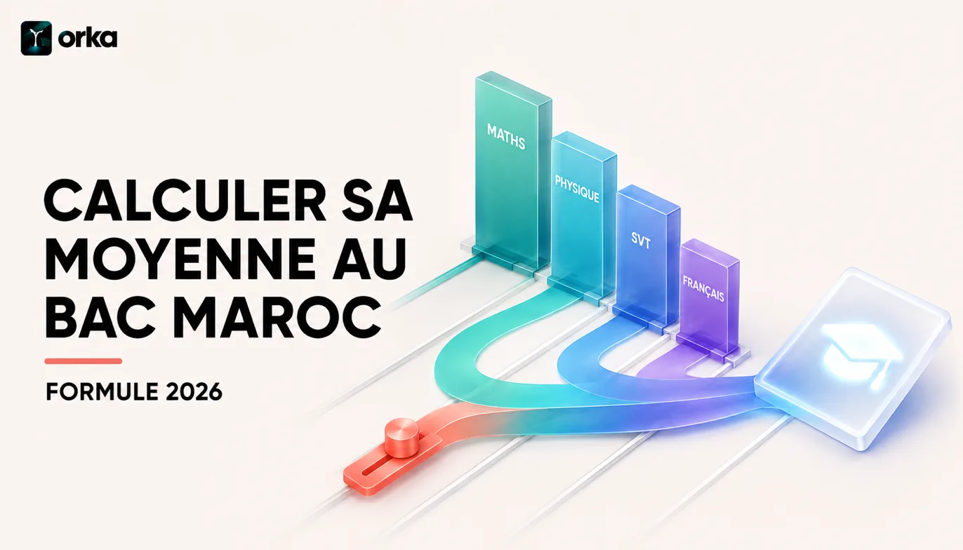 Illustration abstraite pour l'article « Calculer sa Moyenne au Bac Maroc : Formule 2026 » — a minimal mathematical function graph.