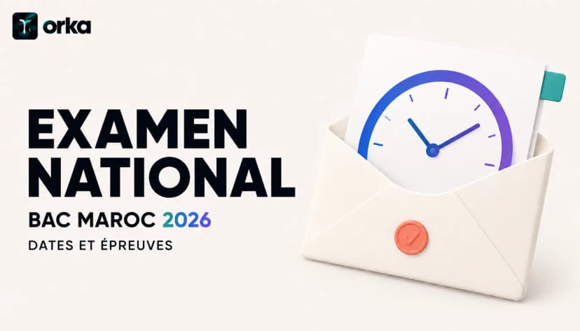 Illustration abstraite pour l'article « Examen National Bac Maroc 2026 : Dates et Épreuves » — a minimal calendar and timeline element.