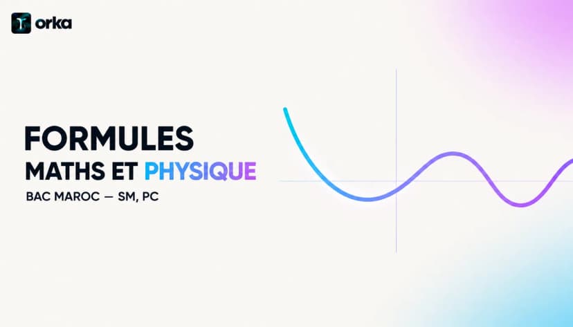 Illustration abstraite pour l'article « Formules Maths et Physique Bac Maroc (SM, PC) » — a mathematical curve with a tangent line.
