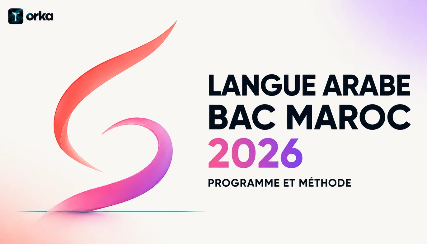 Illustration abstraite pour l'article « Langue Arabe Bac Maroc 2026 : Programme et Méthode » — a single abstract shape symbolizing progress.