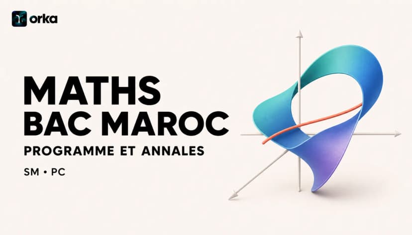 Illustration abstraite pour l'article « Maths Bac Maroc : Programme et Annales (SM, PC) » — a minimal mathematical function graph.