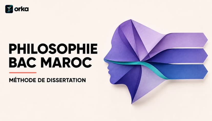 Illustration abstraite pour l'article « Philosophie Bac Maroc : Méthode de Dissertation » — a single abstract shape symbolizing progress.