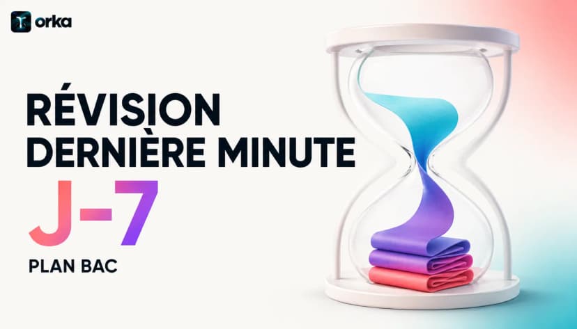 Illustration abstraite pour l'article « Révision Dernière Minute Bac : Plan à J-7 » — a single abstract shape symbolizing progress.
